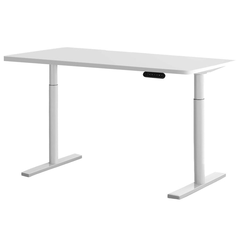 Electric Standing Desk Height Adjustable Sit Stand Desks White 140cm - Furniture > Office - Rivercity House & Home Co. (ABN 18 642 972 209) - Affordable Modern Furniture Australia