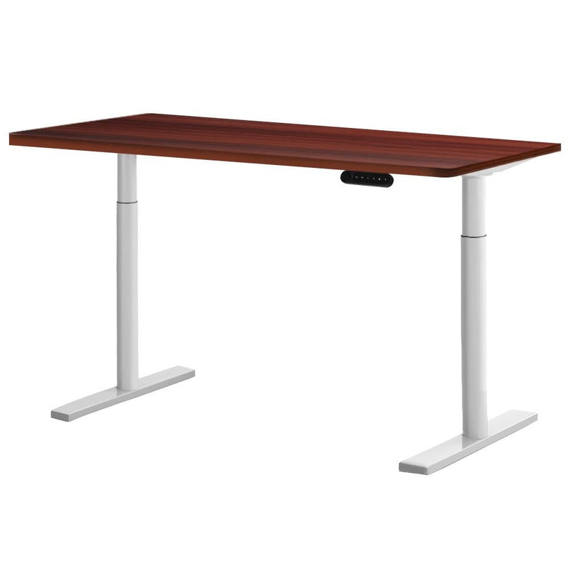 Electric Standing Desk Height Adjustable Sit Stand Desks White Walnut - Furniture > Office - Rivercity House & Home Co. (ABN 18 642 972 209) - Affordable Modern Furniture Australia