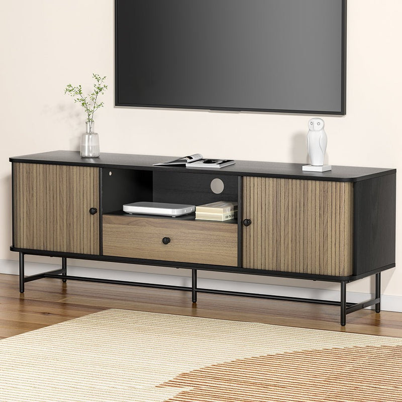 Artiss Entertainment Unit TV Cabinet 150CM Black Boris - Furniture > Living Room - Rivercity House & Home Co. (ABN 18 642 972 209)
