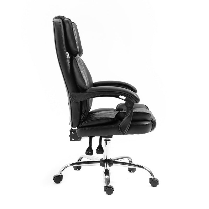 Executive Office Chair Leather Gaming Computer Desk Chairs Recliner Black - Rivercity House & Home Co. (ABN 18 642 972 209) - Affordable Modern Furniture Australia