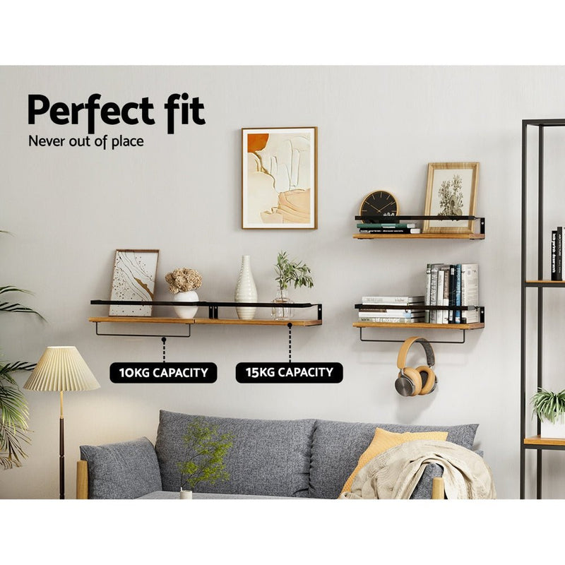 Artiss Floating Wall Shelf Set of 2 - Home & Garden > Storage - Rivercity House & Home Co. (ABN 18 642 972 209) - Affordable Modern Furniture Australia