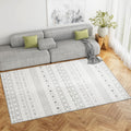 Una Floor Rug 200x290cm Soft Crystal Velvet Short Pile - White & Grey
