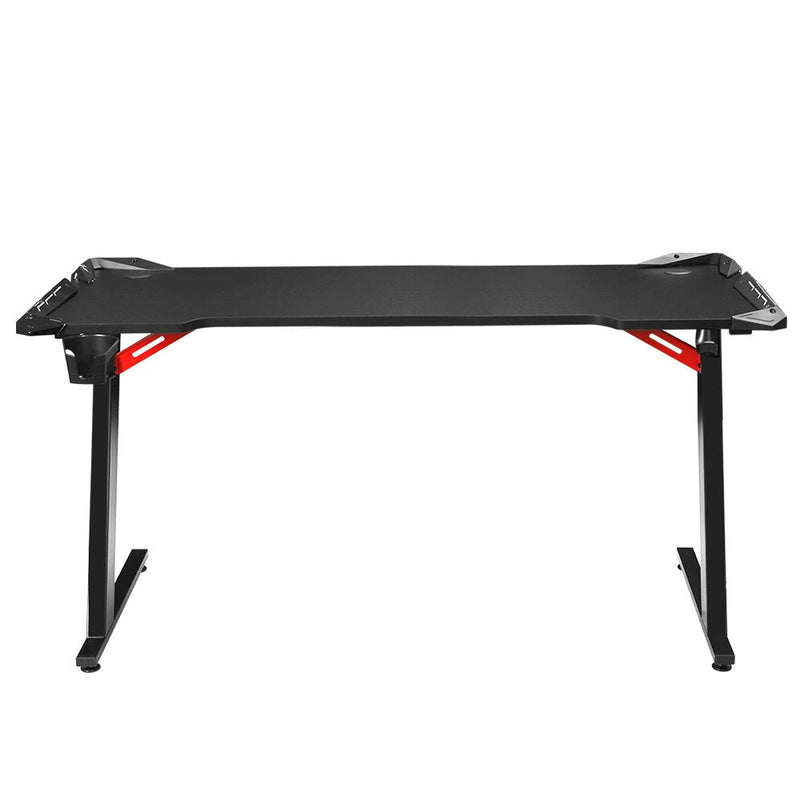 LED Gaming Desk 140CM - Black - Furniture > Office - Rivercity House & Home Co. (ABN 18 642 972 209) - Affordable Modern Furniture Australia