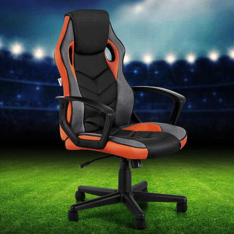 Gaming Office Chair Computer Executive Racing Chairs High Back Orange - Furniture > Office - Rivercity House & Home Co. (ABN 18 642 972 209) - Affordable Modern Furniture Australia