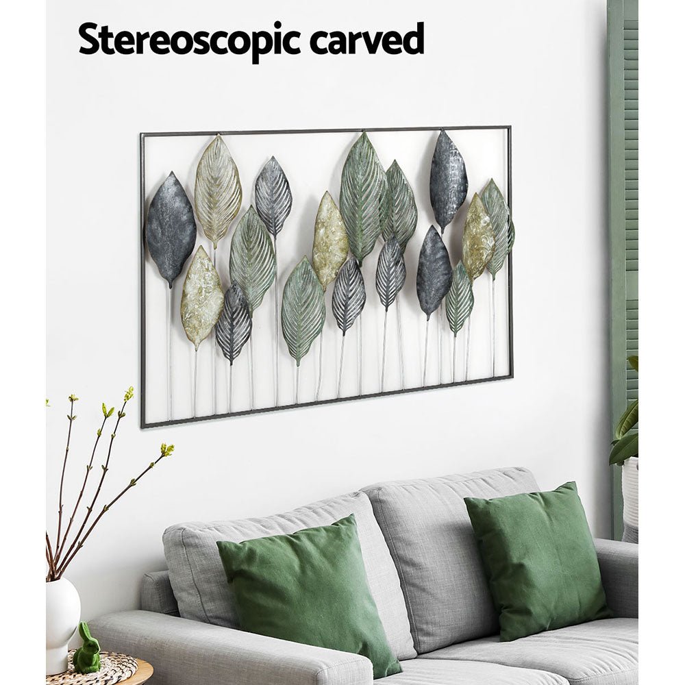 Metal Wall Art Hanging Sculpture Leaf Framed - Appliances > Appliances Others - Rivercity House & Home Co. (ABN 18 642 972 209) - Affordable Modern Furniture Australia