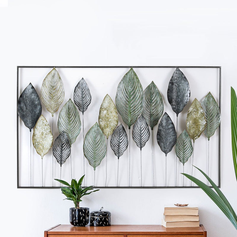 Metal Wall Art Hanging Sculpture Leaf Framed - Appliances > Appliances Others - Rivercity House & Home Co. (ABN 18 642 972 209) - Affordable Modern Furniture Australia