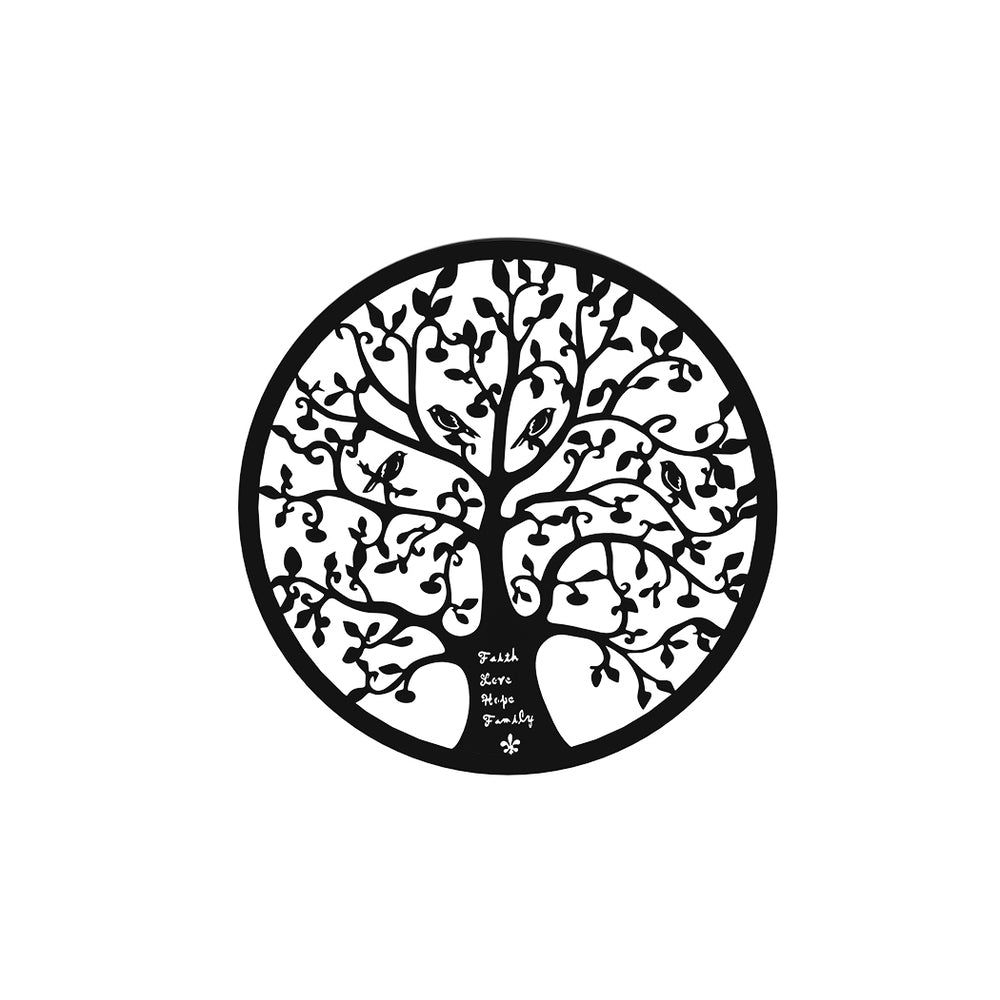 Hanging Tree Of Life Metal Wall Art Black - Home & Garden > Decor - Rivercity House & Home Co. (ABN 18 642 972 209) - Affordable Modern Furniture Australia
