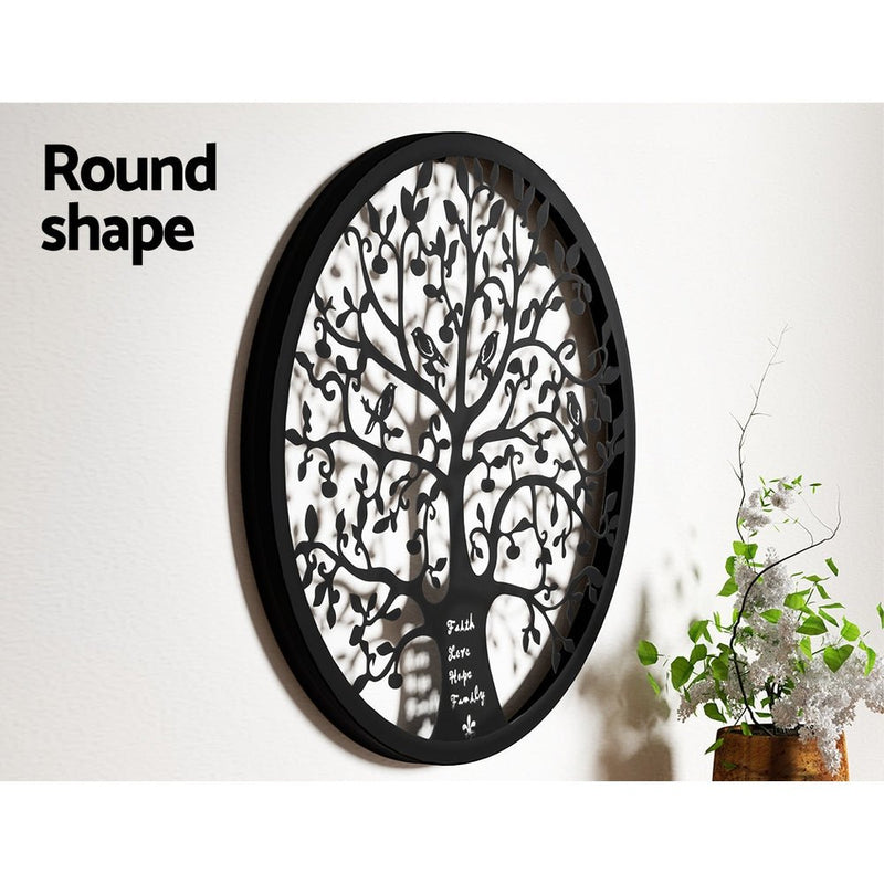 Artiss Metal Wall Art Hanging Sculpture Home Decor Leaf Tree of Life Round Frame - Home & Garden > Decor - Rivercity House & Home Co. (ABN 18 642 972 209)