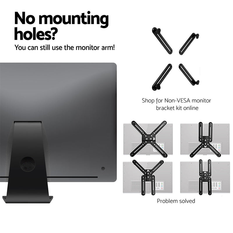 Monitor Arm Mount Single Black - Furniture > Office - Rivercity House & Home Co. (ABN 18 642 972 209) - Affordable Modern Furniture Australia