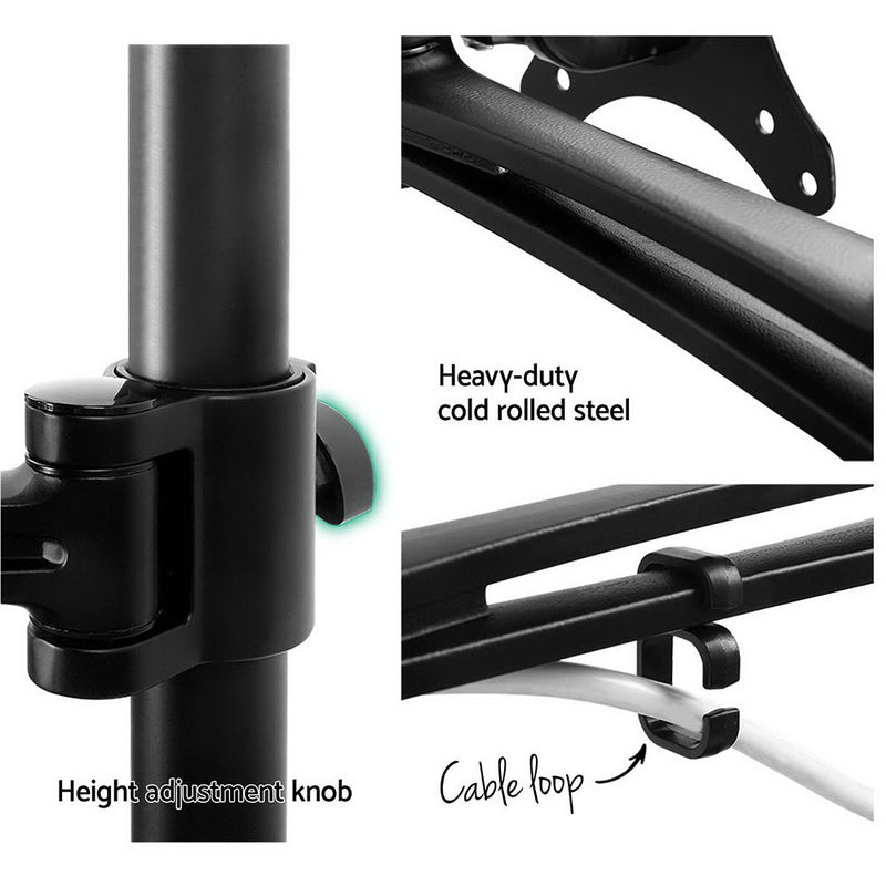 Monitor Arm Mount Single Black - Furniture > Office - Rivercity House & Home Co. (ABN 18 642 972 209) - Affordable Modern Furniture Australia