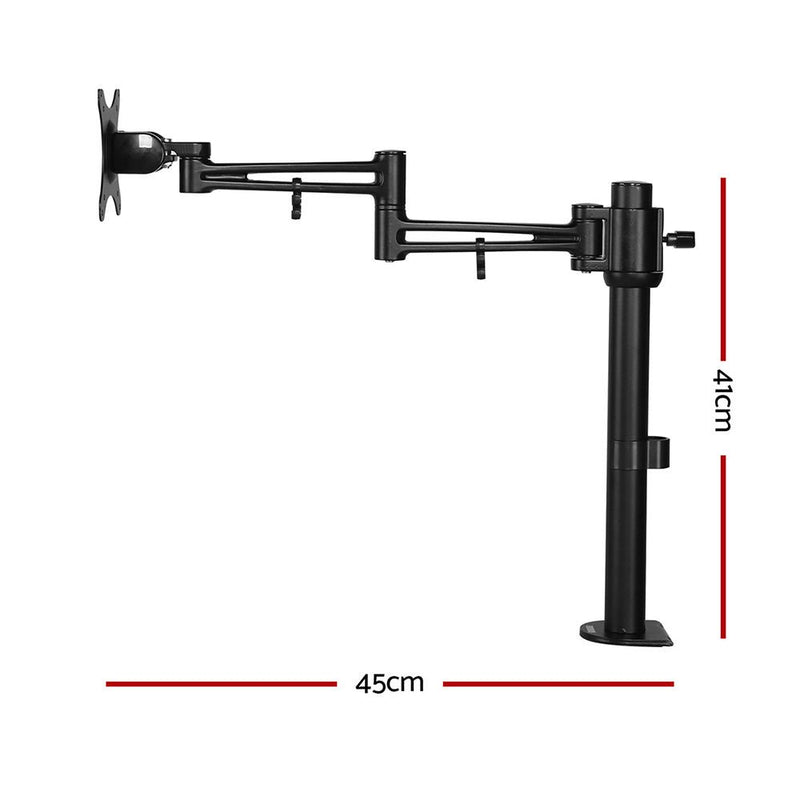 Monitor Arm Mount Single Black - Furniture > Office - Rivercity House & Home Co. (ABN 18 642 972 209) - Affordable Modern Furniture Australia