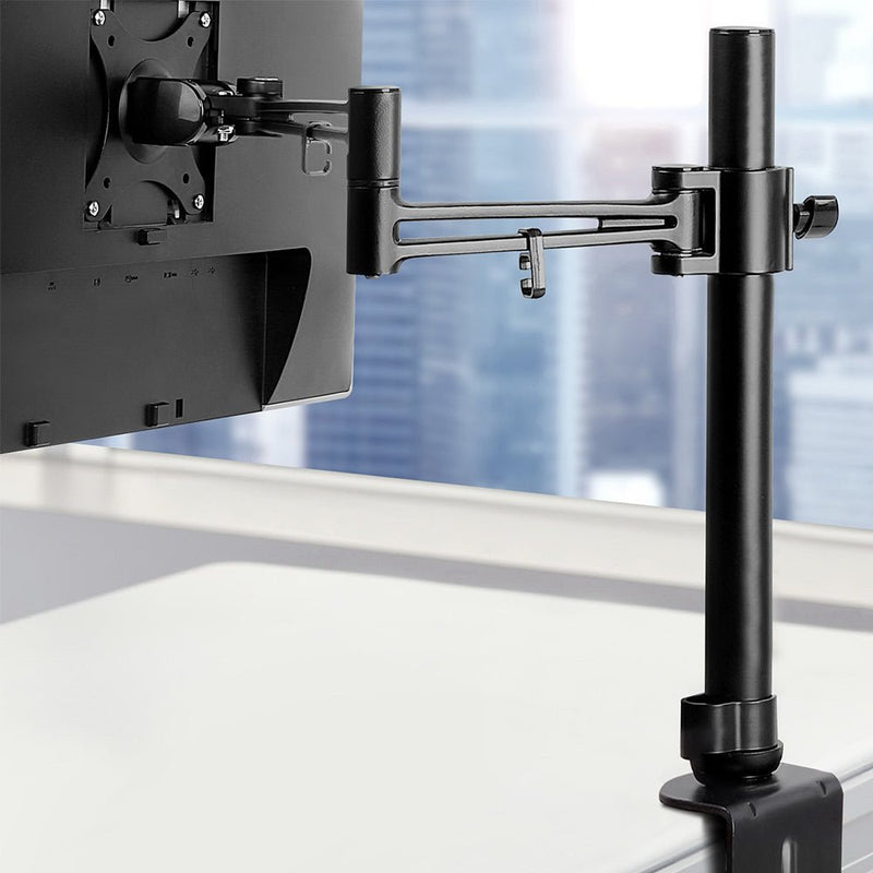 Monitor Arm Mount Single Black - Furniture > Office - Rivercity House & Home Co. (ABN 18 642 972 209) - Affordable Modern Furniture Australia