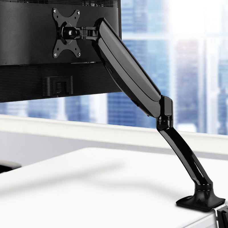 Monitor Arm Mount Single Gas Black - Furniture > Office - Rivercity House & Home Co. (ABN 18 642 972 209) - Affordable Modern Furniture Australia