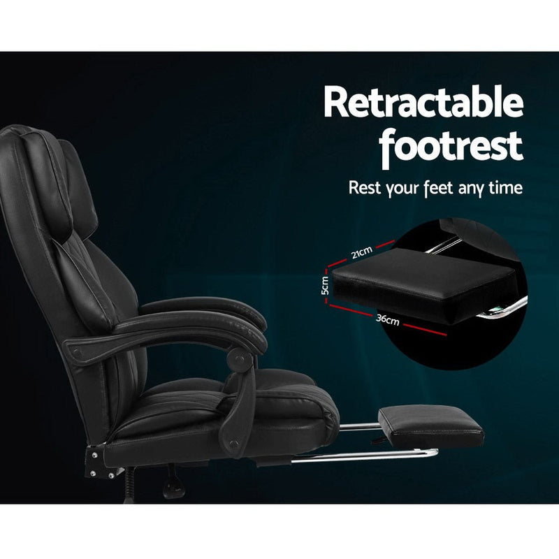Office Chair Gaming Computer Executive Chairs Leather Seat Recliner - Rivercity House & Home Co. (ABN 18 642 972 209) - Affordable Modern Furniture Australia