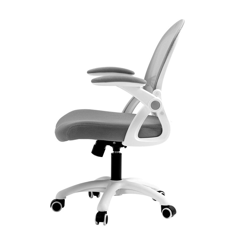Mesh Office Chair Mid Back Grey - Furniture > Office - Rivercity House & Home Co. (ABN 18 642 972 209) - Affordable Modern Furniture Australia