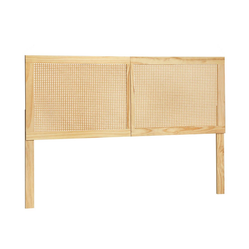 Queen Size | Ribo Rattan Bed Head Headboard Pine - Furniture > Bedroom - Rivercity House & Home Co. (ABN 18 642 972 209) - Affordable Modern Furniture Australia