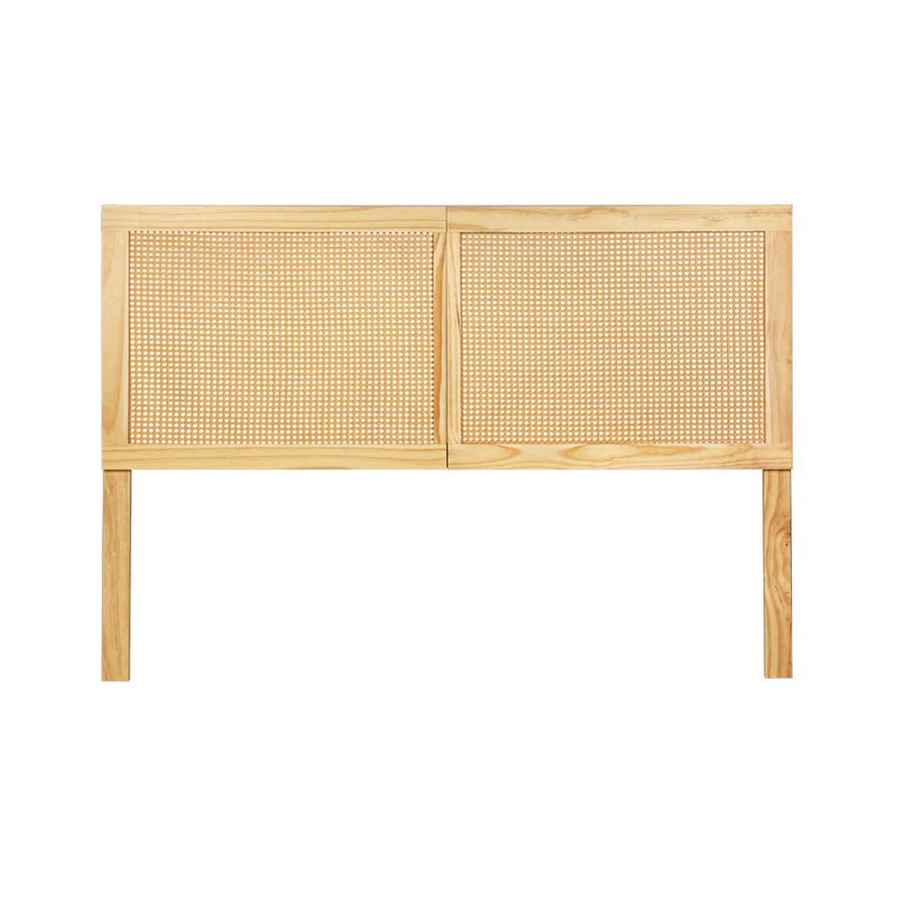 Queen Size | Ribo Rattan Bed Head Headboard Pine - Furniture > Bedroom - Rivercity House & Home Co. (ABN 18 642 972 209) - Affordable Modern Furniture Australia