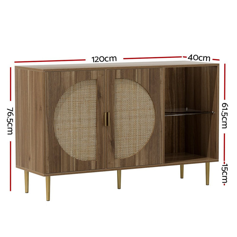 Artiss Rattan Buffet Sideboard Storage Display Shelves Cupboard Cabinet Kitchen - Furniture > Living Room - Rivercity House & Home Co. (ABN 18 642 972 209)