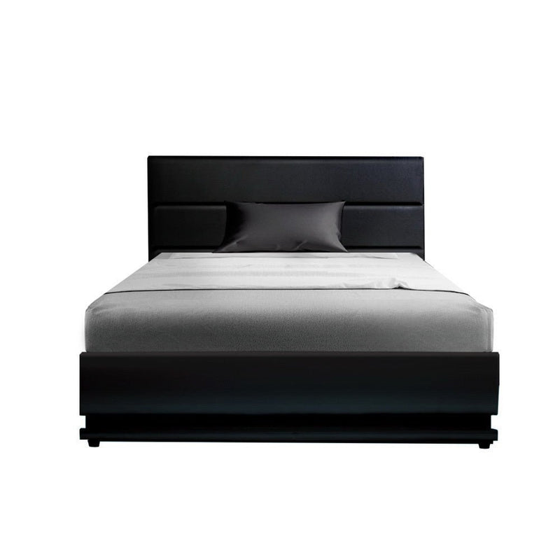 Henley LED Storage King Single Bed Frame Black - Furniture > Bedroom - Rivercity House & Home Co. (ABN 18 642 972 209) - Affordable Modern Furniture Australia