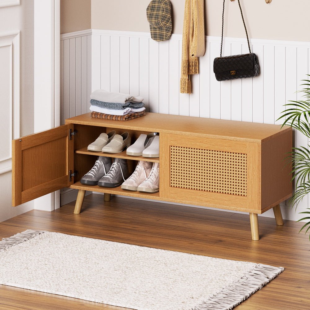 Artiss Shoe Bench Up to 10 Pairs Rattan Starlyn - Furniture > Bedroom - Rivercity House & Home Co. (ABN 18 642 972 209) - Affordable Modern Furniture Australia