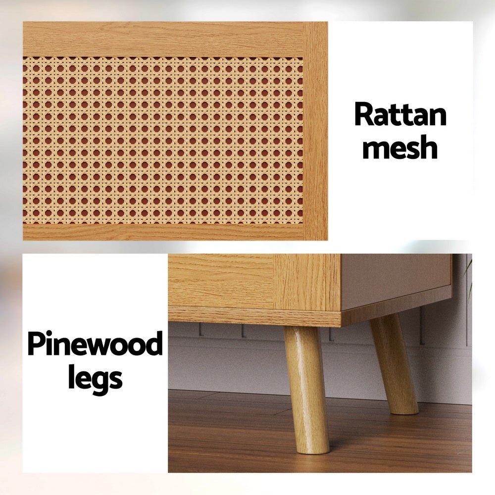 Artiss Shoe Bench Up to 10 Pairs Rattan Starlyn - Furniture > Bedroom - Rivercity House & Home Co. (ABN 18 642 972 209) - Affordable Modern Furniture Australia