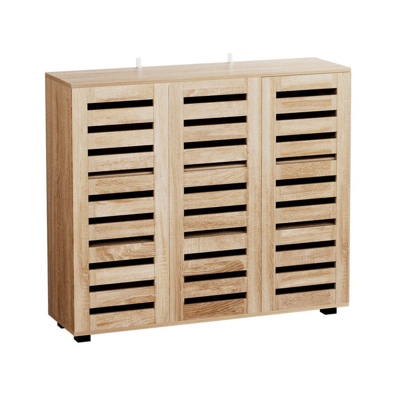 Alster Extra Large 5 Tier Shoe Cabinet Pine - Home & Garden > Storage - Rivercity House & Home Co. (ABN 18 642 972 209) - Affordable Modern Furniture Australia