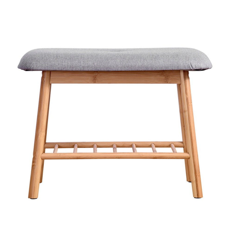 Shoe Rack Seat Bench Chair Shelf Organisers Bamboo Grey - Furniture > Living Room - Rivercity House & Home Co. (ABN 18 642 972 209) - Affordable Modern Furniture Australia