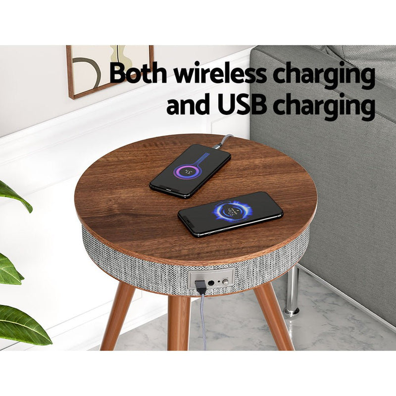 Smart Coffee Side Table Wireless Charging Bluetooth Speaker - Furniture > Living Room - Rivercity House & Home Co. (ABN 18 642 972 209) - Affordable Modern Furniture Australia