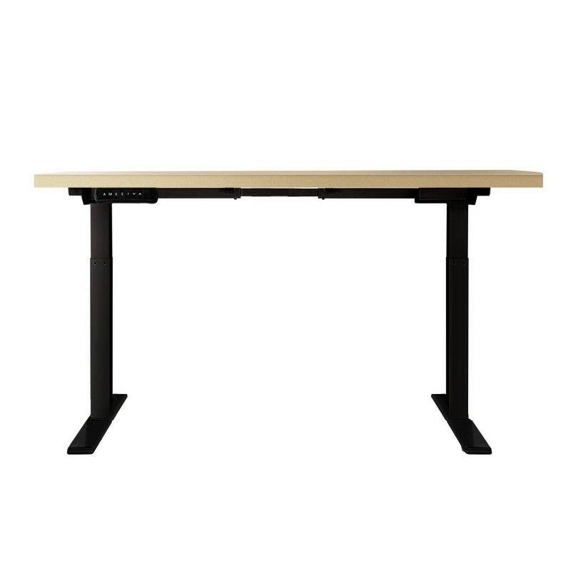 Standing Desk Electric Height Adjustable Sit Stand Desks Black Oak 140cm - Furniture > Office - Rivercity House & Home Co. (ABN 18 642 972 209) - Affordable Modern Furniture Australia