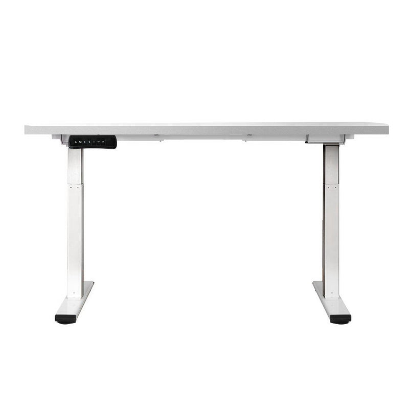 Standing Desk Electric Height Adjustable Sit Stand Desks Table White - Furniture > Office - Rivercity House & Home Co. (ABN 18 642 972 209) - Affordable Modern Furniture Australia