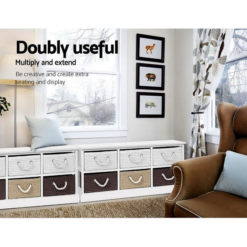 Storage Bench Organiser With 6 Drawers - Furniture > Living Room - Rivercity House & Home Co. (ABN 18 642 972 209) - Affordable Modern Furniture Australia