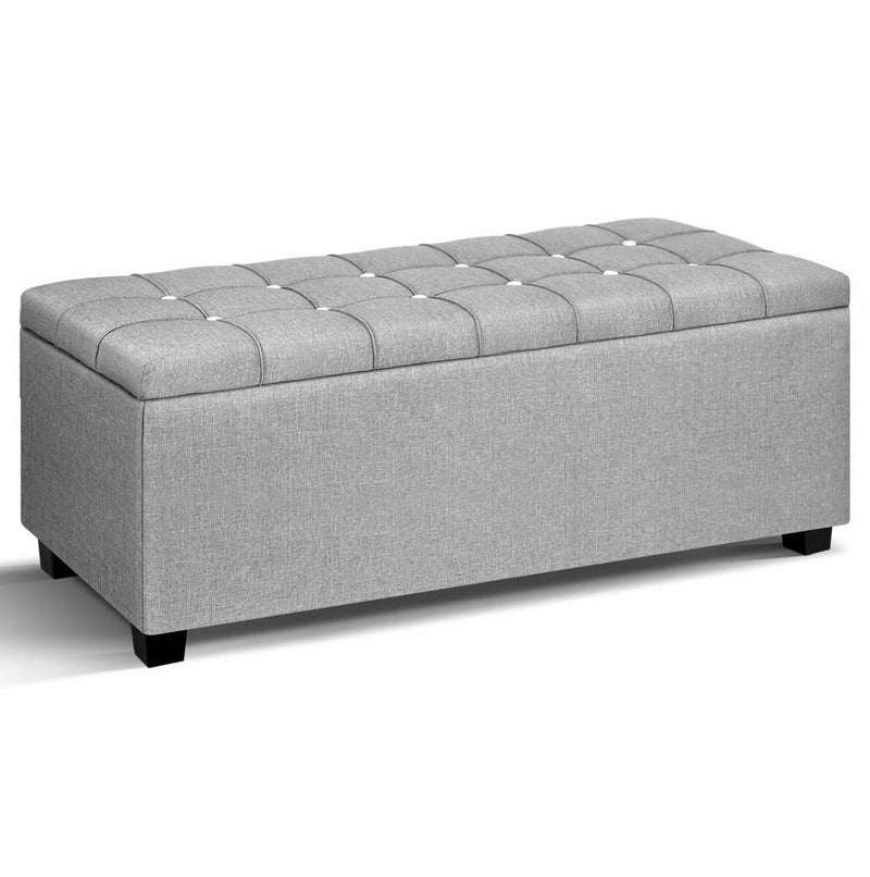 Storage Ottoman Blanket Box Grey - Furniture > Living Room - Rivercity House & Home Co. (ABN 18 642 972 209) - Affordable Modern Furniture Australia