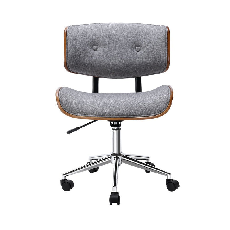 Artiss Wooden Fabric Office Chair Grey - Furniture > Office - Rivercity House & Home Co. (ABN 18 642 972 209)