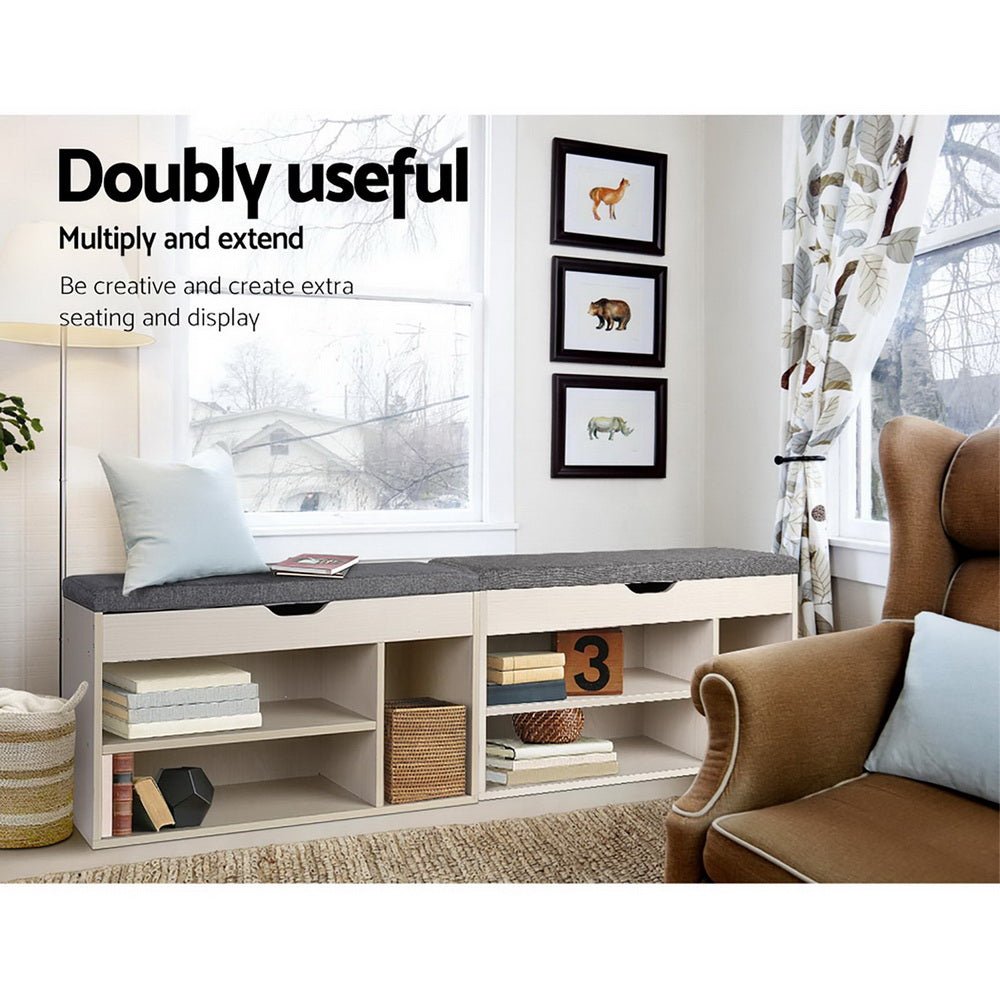 Wooden Shoe Organiser - Natural - Furniture > Living Room - Rivercity House & Home Co. (ABN 18 642 972 209) - Affordable Modern Furniture Australia