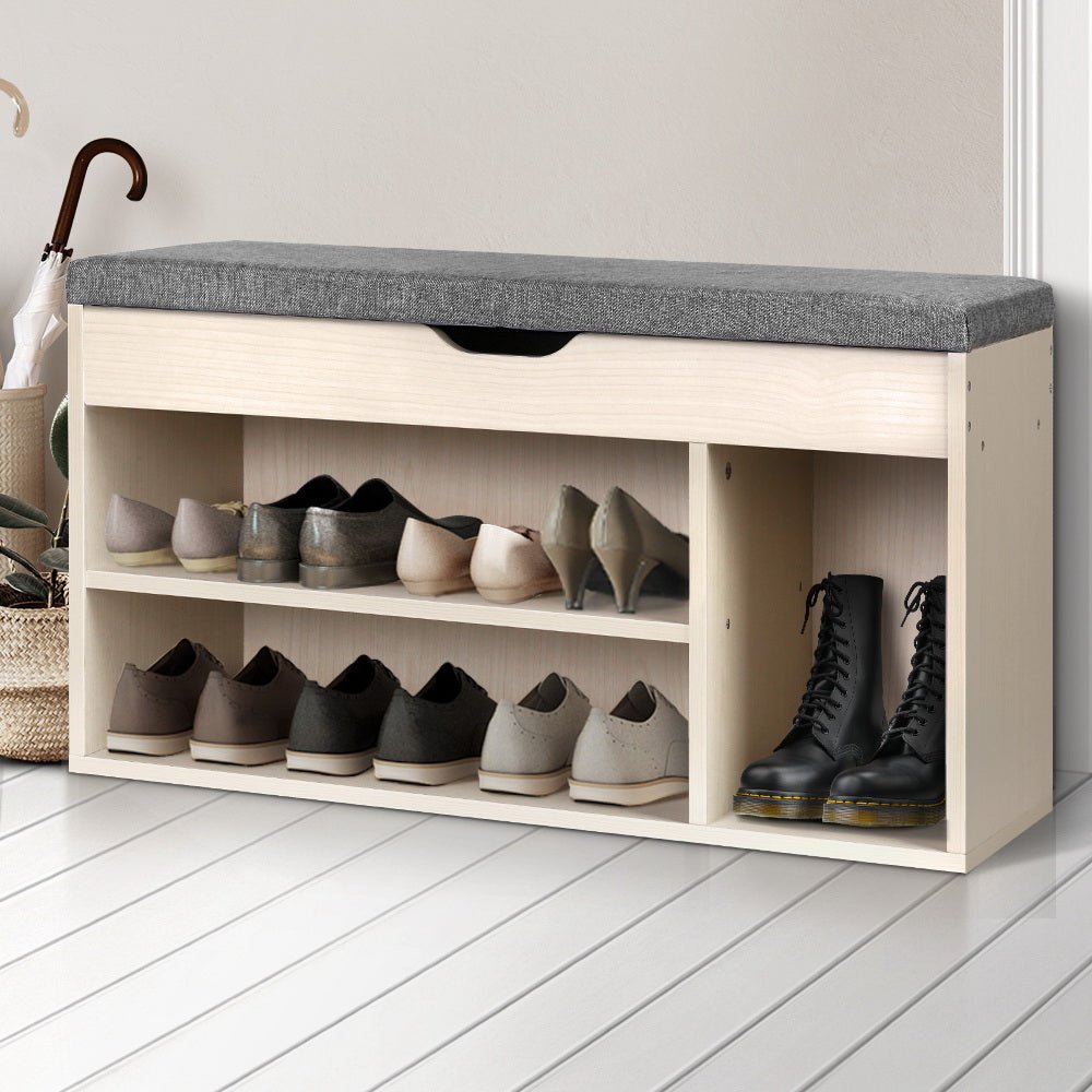 Wooden Shoe Organiser - Natural - Furniture > Living Room - Rivercity House & Home Co. (ABN 18 642 972 209) - Affordable Modern Furniture Australia