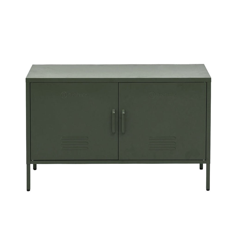 Metal Locker Style Buffet Sideboard Storage Cabinet - Green - Furniture > Living Room - Rivercity House & Home Co. (ABN 18 642 972 209) - Affordable Modern Furniture Australia