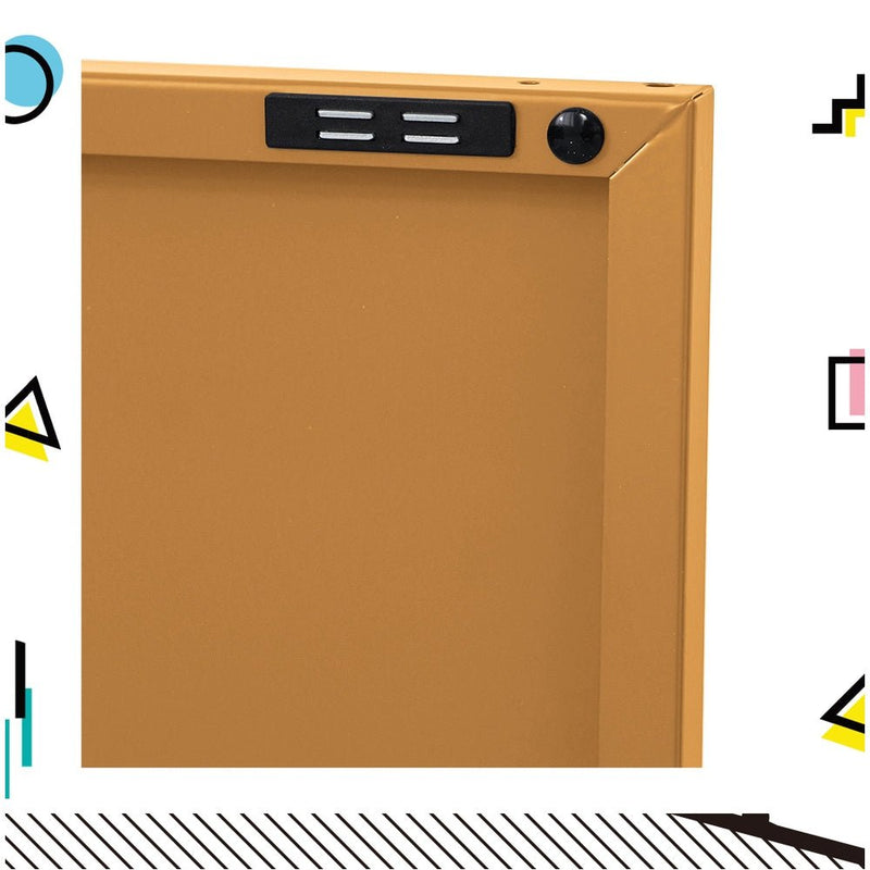Metal Locker Style Buffet Sideboard Storage Cabinet - Yellow - Furniture > Living Room - Rivercity House & Home Co. (ABN 18 642 972 209) - Affordable Modern Furniture Australia