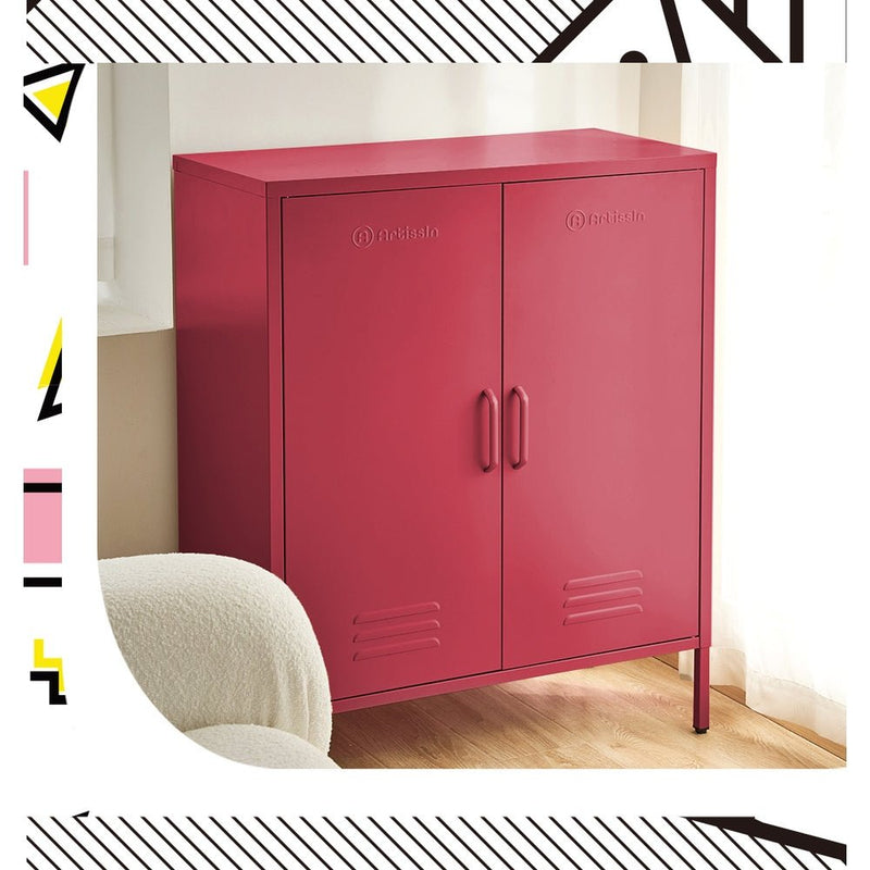 ArtissIn Buffet Sideboard Metal Cabinet - SWEETHEART Pink - Furniture > Living Room - Rivercity House & Home Co. (ABN 18 642 972 209)