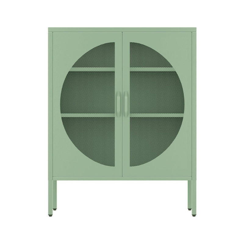 ArtissIn Buffet Sideboard Metal Locker Display Cabinet Storage Shelves Green - Furniture > Living Room - Rivercity House & Home Co. (ABN 18 642 972 209)