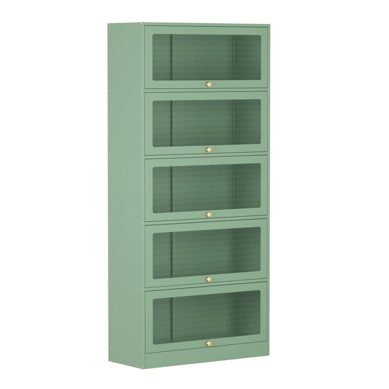 ArtissIn Buffet Sideboard Metal Locker Display Storage Cabinet Shelves Green - Furniture > Living Room - Rivercity House & Home Co. (ABN 18 642 972 209)