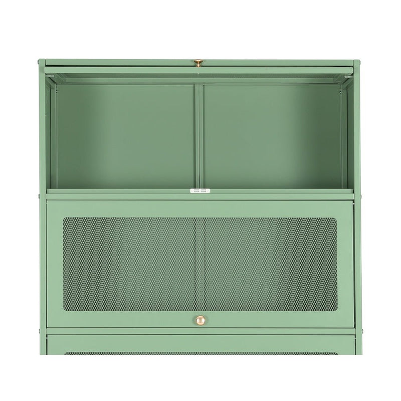 ArtissIn Buffet Sideboard Metal Locker Display Storage Cabinet Shelves Green - Furniture > Living Room - Rivercity House & Home Co. (ABN 18 642 972 209)