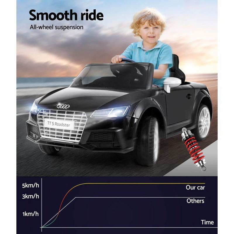 Audi Licensed Kids Ride On Cars Electric Car Children Toy Cars Battery Black - Baby & Kids - Rivercity House & Home Co. (ABN 18 642 972 209) - Affordable Modern Furniture Australia