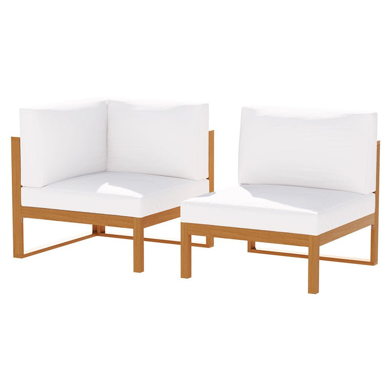 Iluka 5 Piece Acacia Wood Outdoor Sofa Set - Furniture > Outdoor - Rivercity House & Home Co. (ABN 18 642 972 209) - Affordable Modern Furniture Australia
