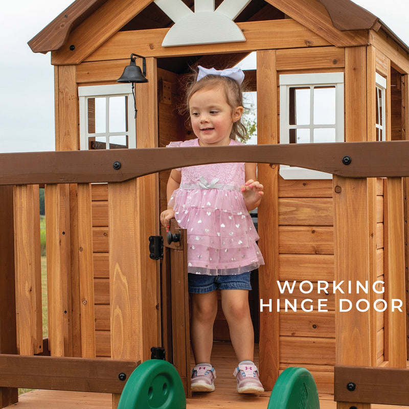 Backyard Discovery Echo Heights Cubby House with Slide - Baby & Kids > Toys - Rivercity House & Home Co. (ABN 18 642 972 209) - Affordable Modern Furniture Australia