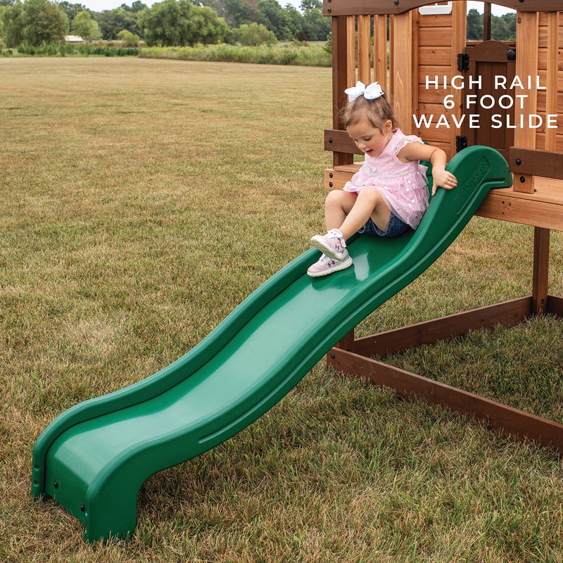 Backyard Discovery Echo Heights Cubby House with Slide - Baby & Kids > Toys - Rivercity House & Home Co. (ABN 18 642 972 209) - Affordable Modern Furniture Australia