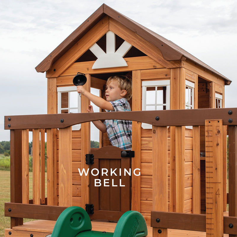 Backyard Discovery Echo Heights Cubby House with Slide - Baby & Kids > Toys - Rivercity House & Home Co. (ABN 18 642 972 209) - Affordable Modern Furniture Australia