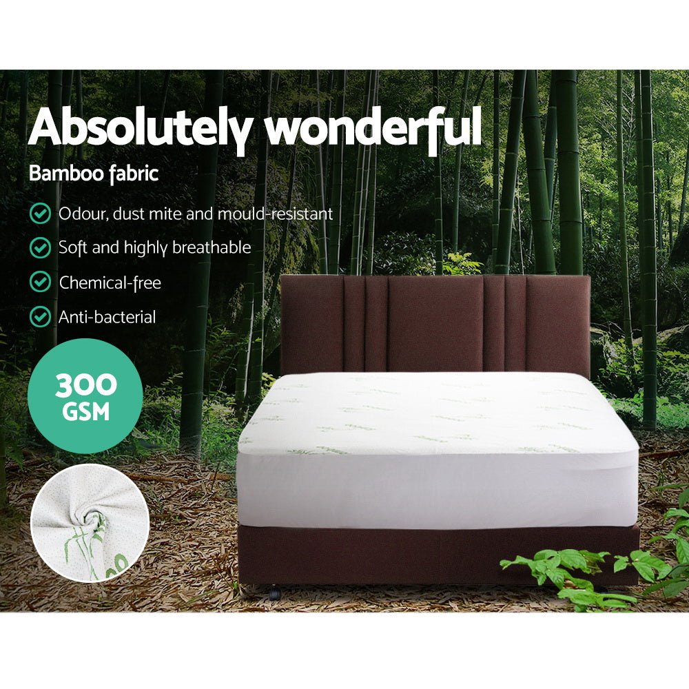 Bamboo Mattress Protector Double - Rivercity House & Home Co. (ABN 18 642 972 209) - Affordable Modern Furniture Australia