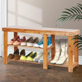 Bamboo Shoe Rack Bench Seat