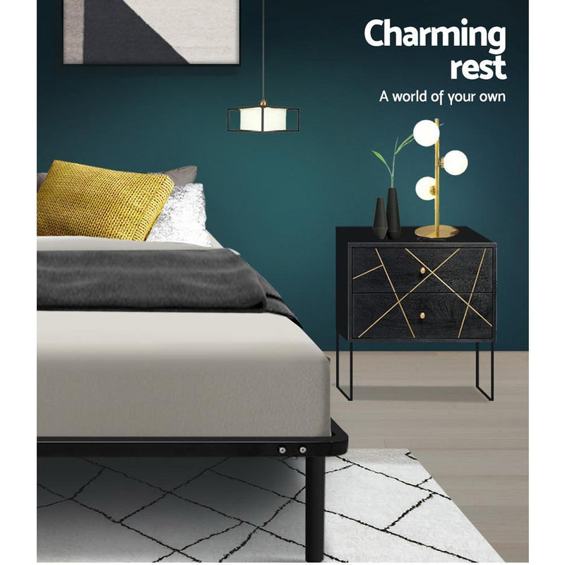 Basic Series Metal King Single Bed Frame - Furniture > Bedroom - Rivercity House & Home Co. (ABN 18 642 972 209) - Affordable Modern Furniture Australia