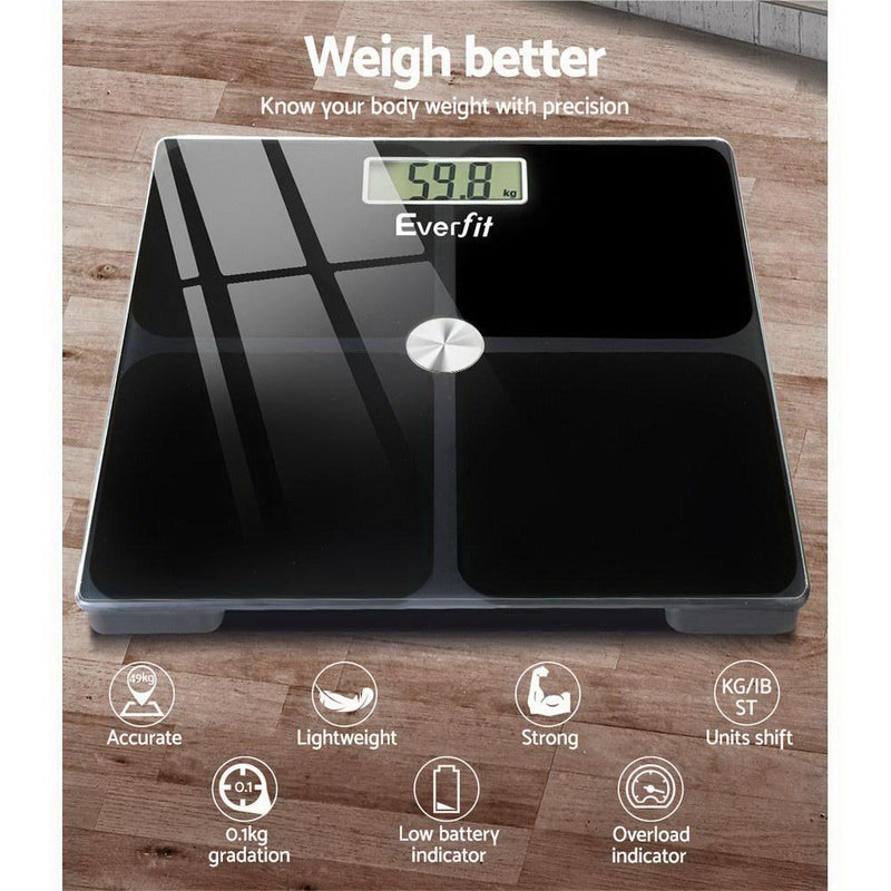 Bathroom Scales Digital Weighing Scale 180KG Electronic Monitor Tracker - Rivercity House & Home Co. (ABN 18 642 972 209) - Affordable Modern Furniture Australia